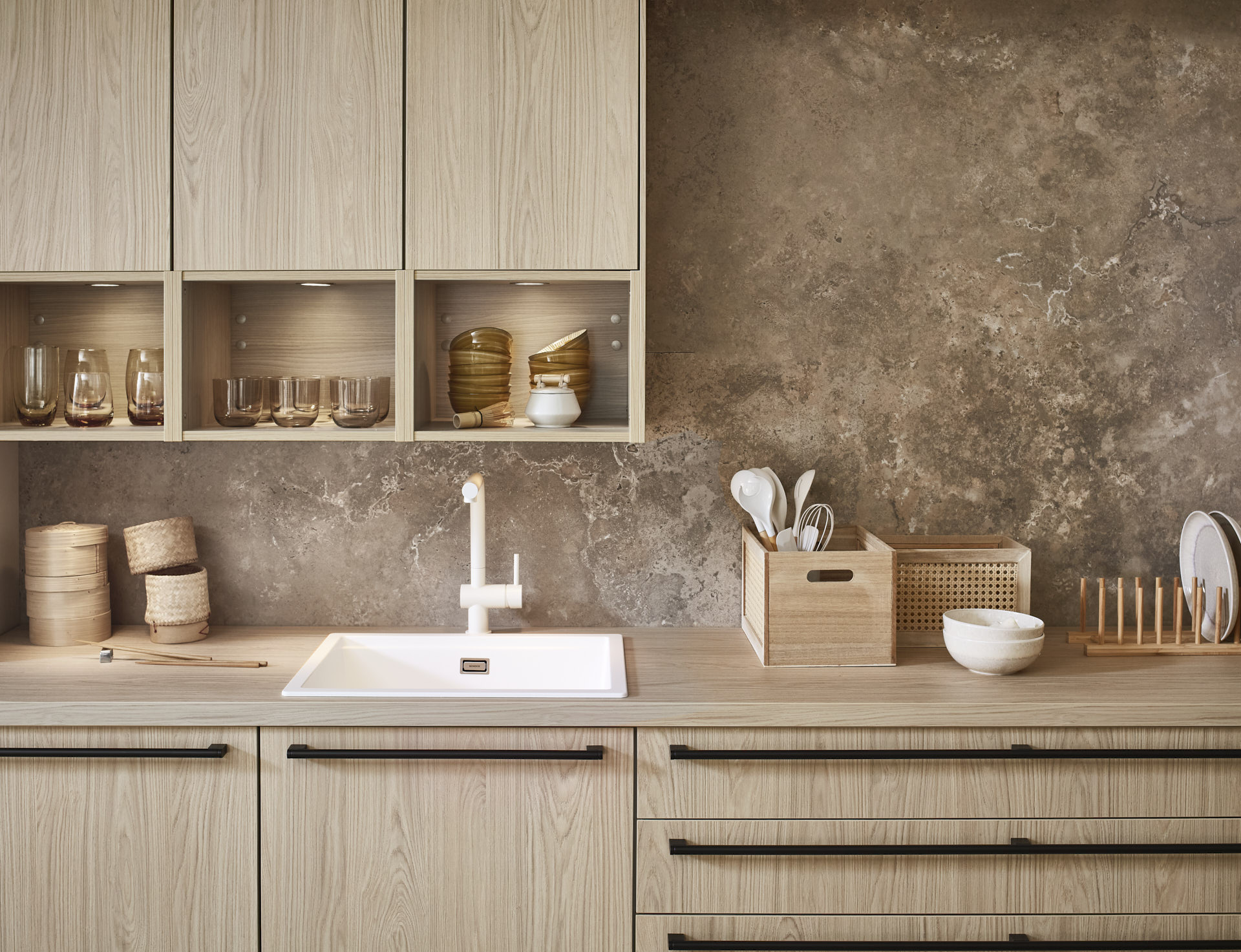 NOBILIA Struktura Japandi Schock Spüle