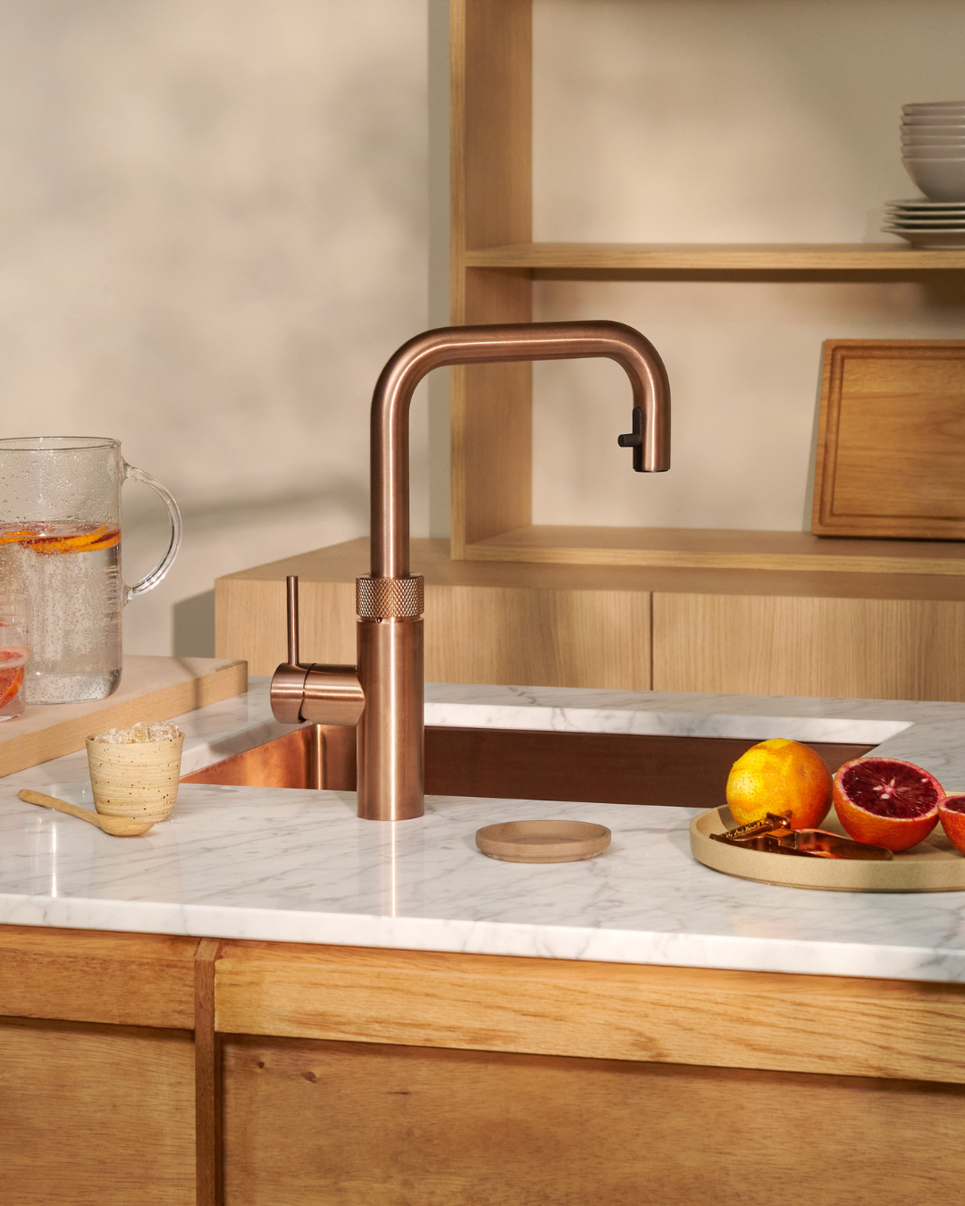 Quooker Flex eckig Kupfer